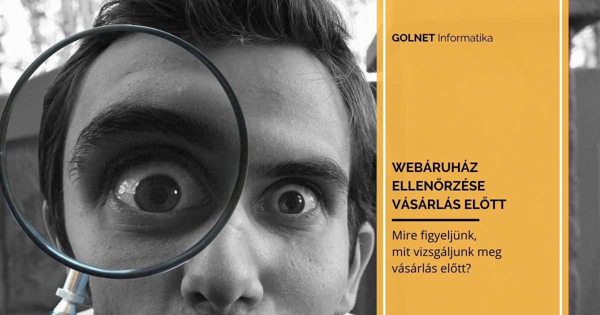 Webáruház ellenőrzése vásárlás előtt